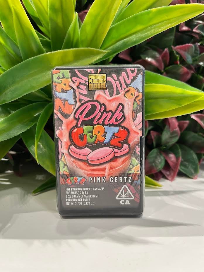 0-11.jpg HOLY SMOKES- 5 INFUSED PRE-ROLLS- PINK CERTZ (HYBRID) - Image 1