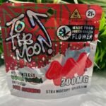 To the moon- Solventless Hash Rosin Infused Sour Gummies- Strawberry Spacejam- 200mg