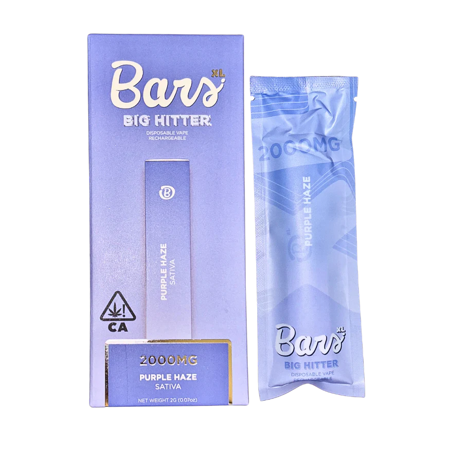 bars_xl_purple_haze.webp BARS- DISPOSABLE VAPE 2G- PURPLE HAZE - Image 1