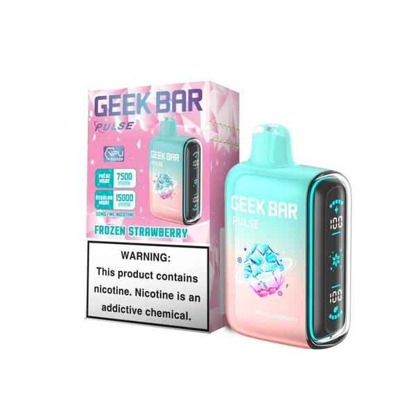 frozen-strawberry-geek-bar-pulse-15000-puffs.webp Geek Bar Pulse Frozen Strawberry 15000 Puffs Disposable Vape - Image 1