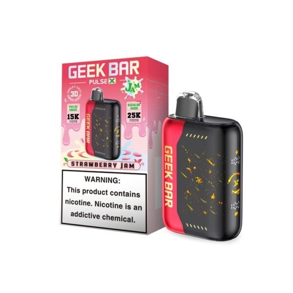 strawberry-jam-geek-bar-pulse-x-25k-jam-edition-600x600-1.jpg Strawberry Jam Geek Bar Pulse X 25K Disposable Vape (Jam Edition) - Image 1